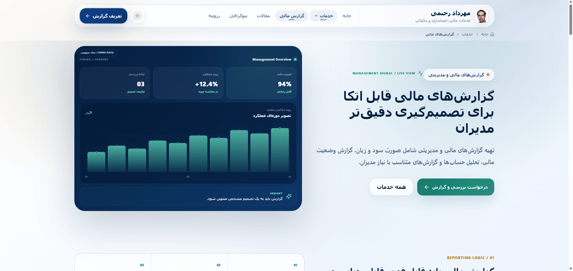 وب‌سایت شخصی مهرداد رحیمی - تصویر 3 از 3